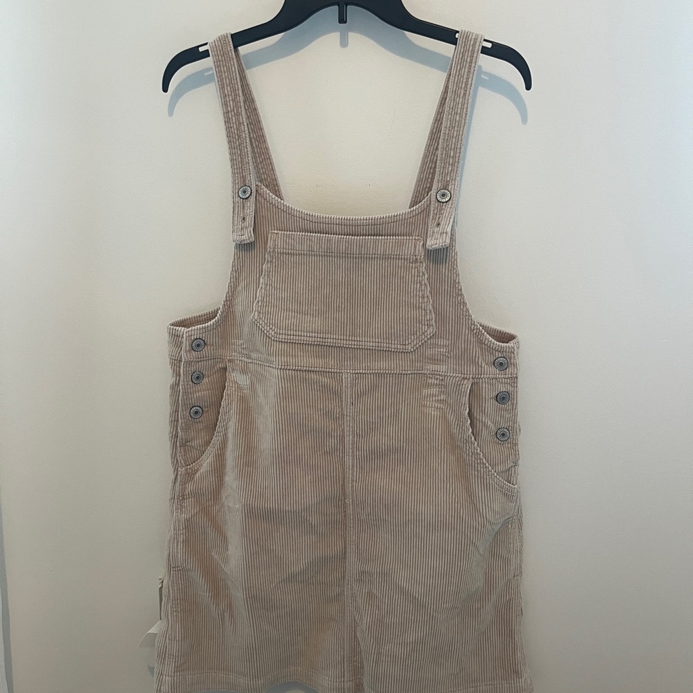 American Eagle Tan Corduroy Overall Dress